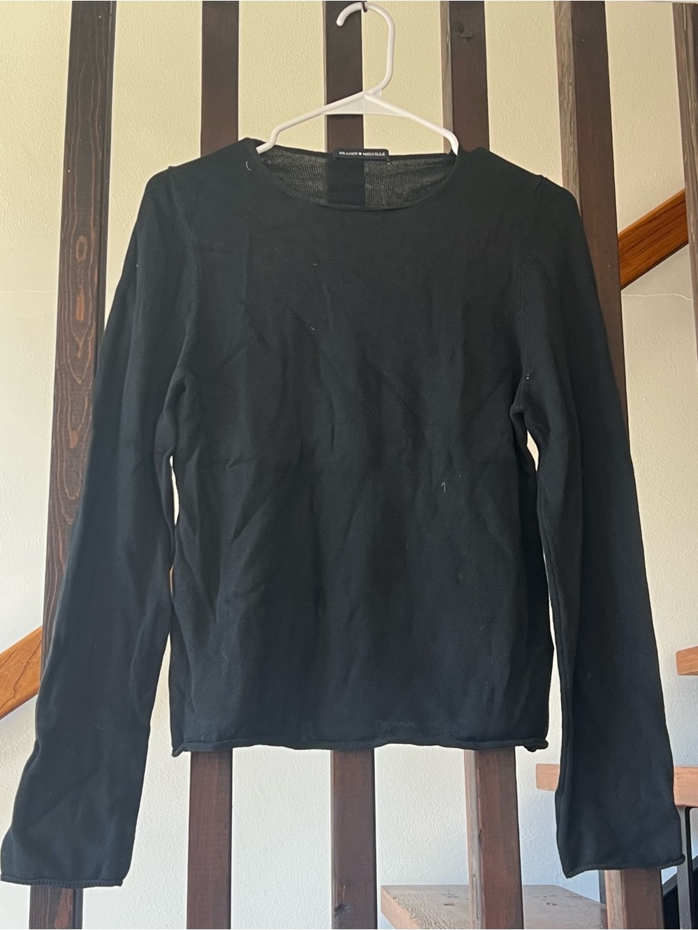 Brandy Melville Black Long Sleeve Crew sweater